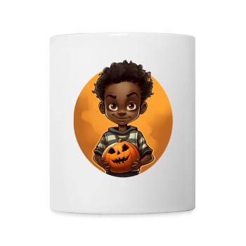 Süßer Halloween-Kind mit Kürbis - Tasse - Weiß - Vorne