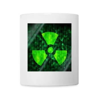 Cybersecurity Warning Icon - Tasse - Weiß - Vorne