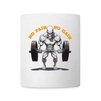 Musculation squelette No Pain No Gain - Mug blanc - blanc - Devant