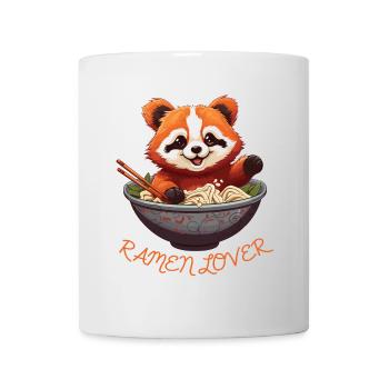 Red Panda und Ramen Bowl, Ramen Lover - Tasse - Weiß - Vorne