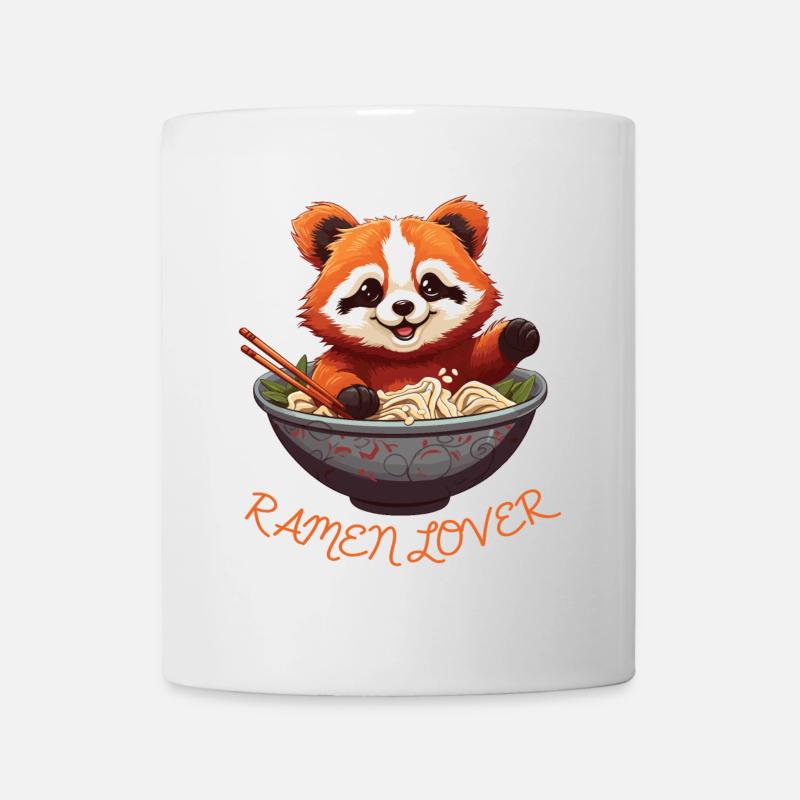 Red Panda und Ramen Bowl, Ramen Lover - Tasse - Weiß