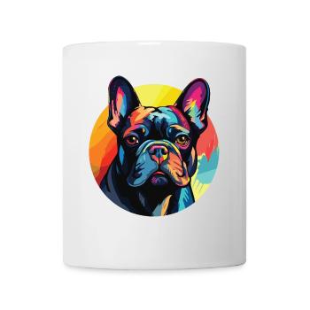 French Bulldog portrait pop art style - Mug - white - Front