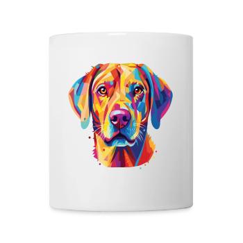 Portrait d'un chien Labrador avec un style pop art - Mug blanc - blanc - Devant