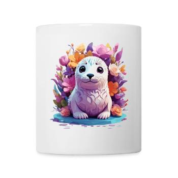 Sceau mignon - Mug blanc - blanc - Devant
