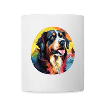 Bernese Mountain Dog pop art - Mug - white - Front