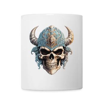 Tête de mort viking - Mug blanc - blanc - Devant