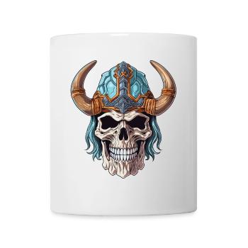 Wikingerschädel, nordische Mythologie - Tasse - Weiß - Vorne