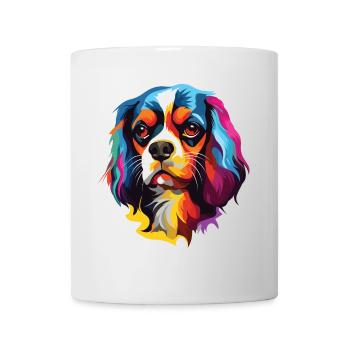 Hund Kavalier König Charles Spaniel Pop Art - Tasse - Weiß - Vorne