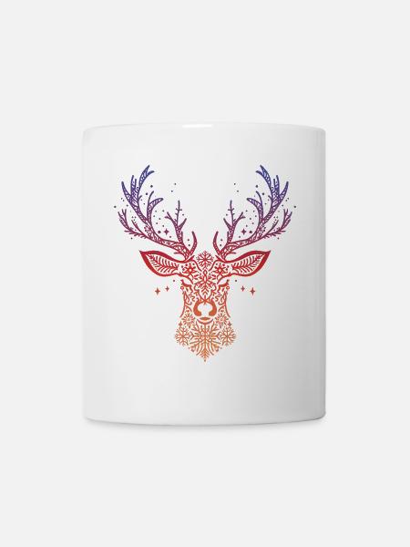 Weihnachts-Rentiere - Tasse - Weiß