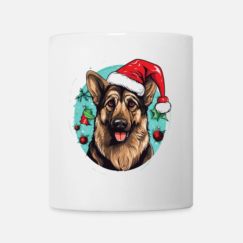 Your German Shepherd Dog Celebrates Christmas - Mug - white
