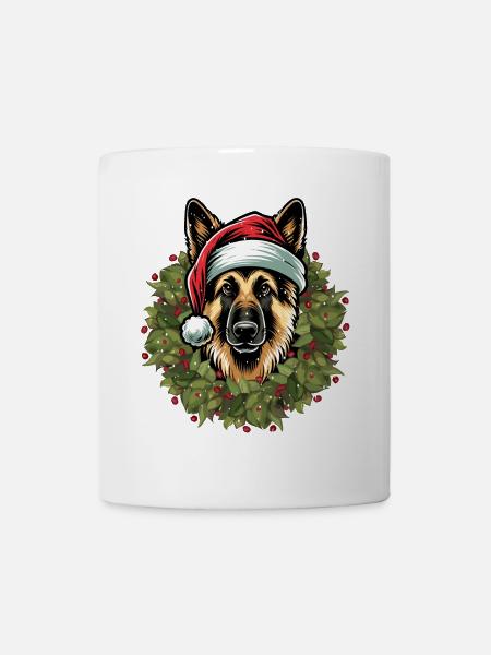 German Shepherd Christmas Joy - Mug - white