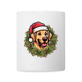 Golden Retriever Hunde-Weihnachten - Tasse - Weiß - Vorne