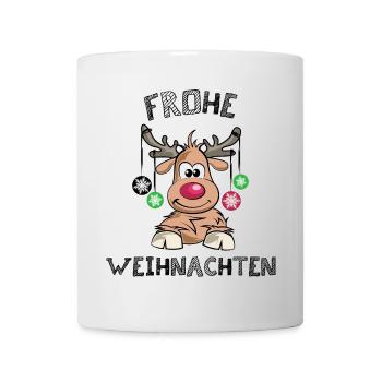 xmas Rentier frohe Weihnachten Symbol Logo icon - Tasse - Weiß - Vorne