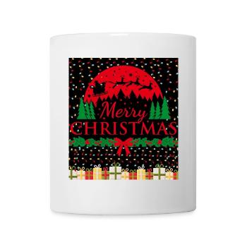 Conception de silhouette de Noël avec le Père Noël - Mug blanc - blanc - Devant