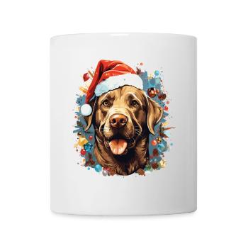 Labrador Dog Celebrating Christmas - Mug - white - Front