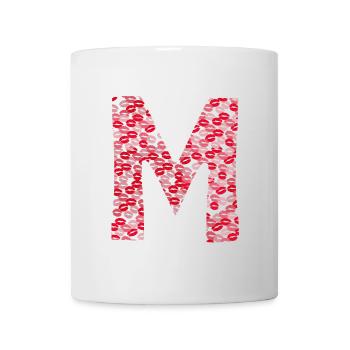 t-shirt bisous - Lettre M - Mug blanc - blanc - Devant