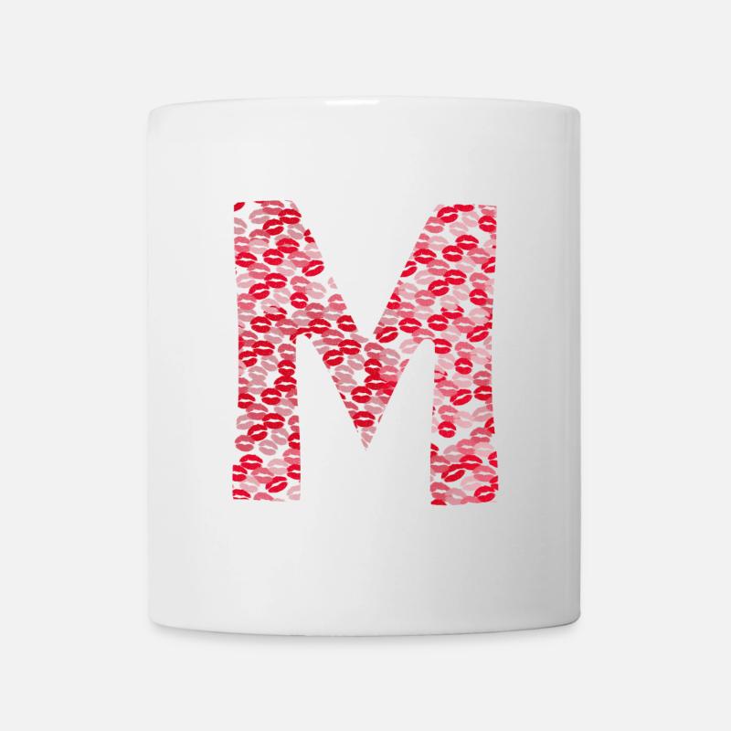 t-shirt bisous - Lettre M - Mug blanc - blanc