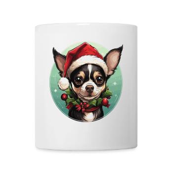 A Chihuahua Dog Celebrating Christmas - Mug - white - Front