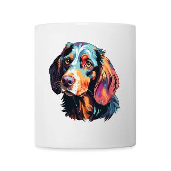 English Setter Hund Porträt Pop Art Stil - Tasse - Weiß - Vorne