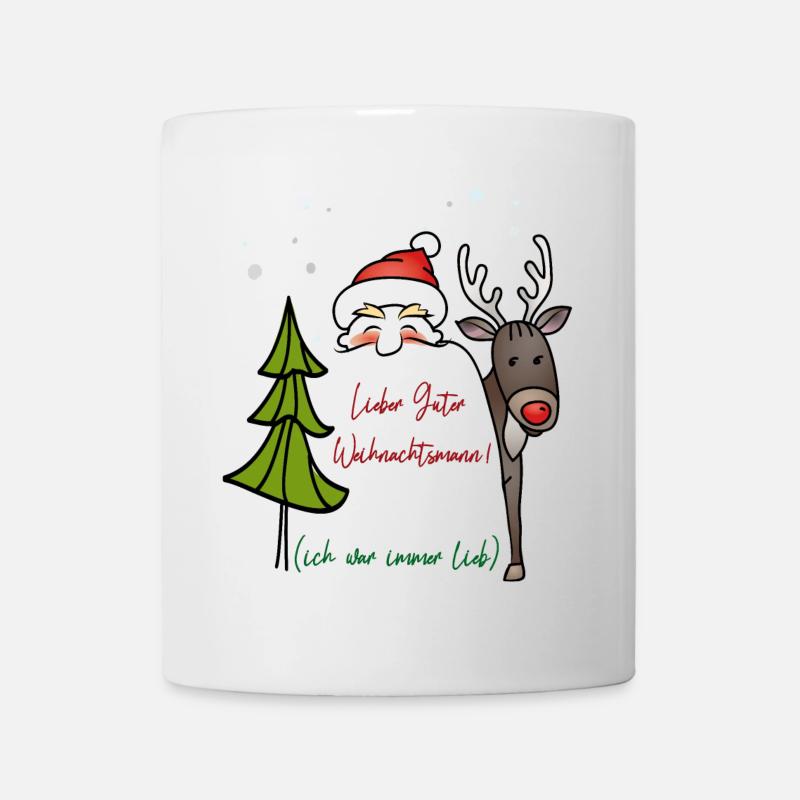 lieber guter Weihnachtsmann, Geschenke - Tasse - Weiß