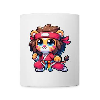 Ein niedlicher Ninja-Löwen-Manga-Stil - Tasse - Weiß - Vorne