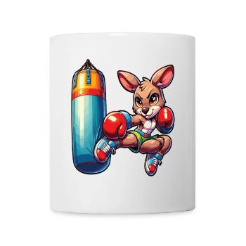 Ein niedliches Box-Känguru im Manga-Stil - Tasse - Weiß - Vorne