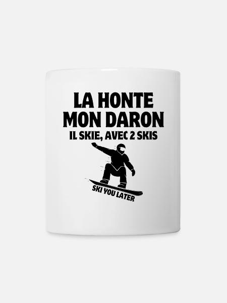 ski, ski humour, faire du ski - Mug blanc - blanc