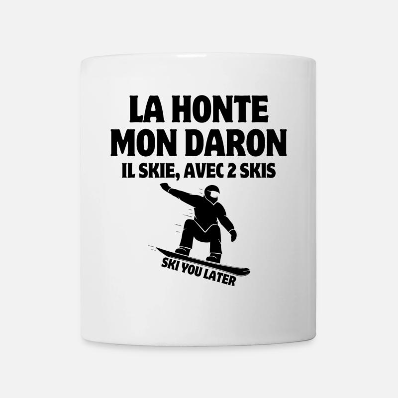 ski, ski humour, faire du ski - Mug blanc - blanc