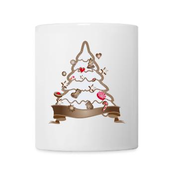 beautiful gingerbread christmas tree for christmas - Mug - white - Front