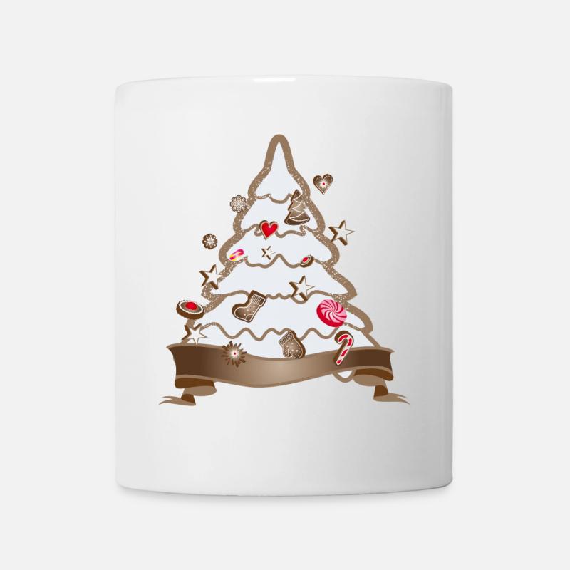 schöner Lebkuchen Christbaum für Weihnachten - Tasse - Weiß