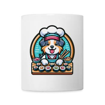 Australian Shepherd chef sushi kawaii style - Mug - white - Front