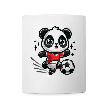 Un panda kawaii qui joue au football - Mug blanc - blanc - Devant