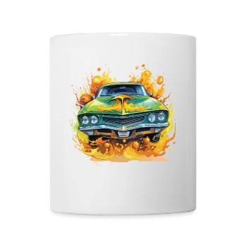 American muscle car cartoon style - Mug - white - Front