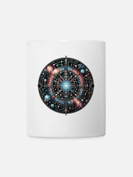 Viking Runes and Norse Mystical Constellations - Mug - white