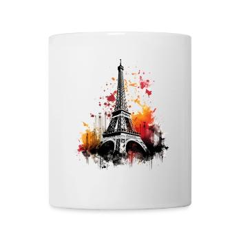Paris Tour Eiffel France City Skyline Art - Mug blanc - blanc - Devant