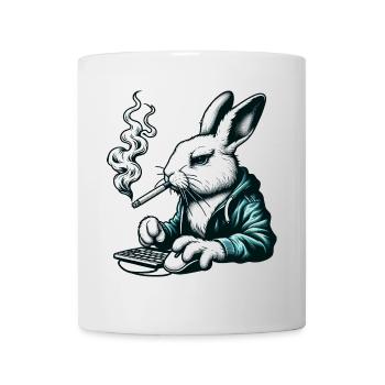 Lapin Nerd Drôles D’animaux - Mug blanc - blanc - Devant