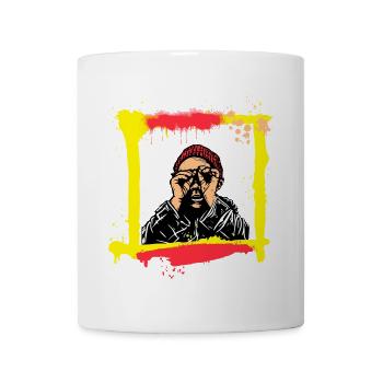 Kopfblick Graffiti-Porträt - Tasse - Weiß - Vorne