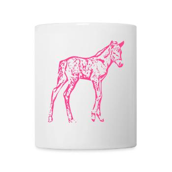 Pferd rosa pink - Tasse - Weiß - Vorne