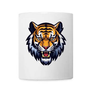 Roaring Tiger – Wild Big Cat Design - Mug - white - Front