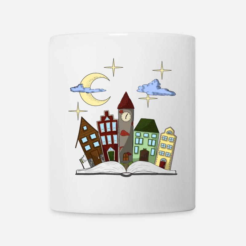 Ville de conte de fées des nuits - Mug blanc - blanc