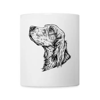 Irish Setter Portrait - Tasse - Weiß - Vorne