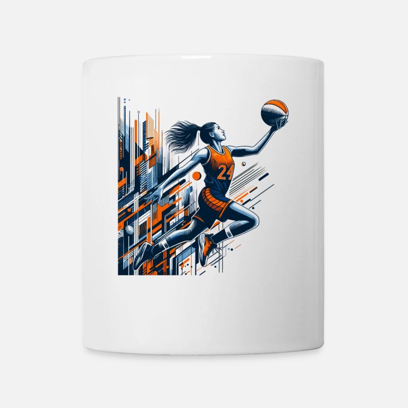 Conception de dunk de basket-ball femme - Mug blanc - blanc