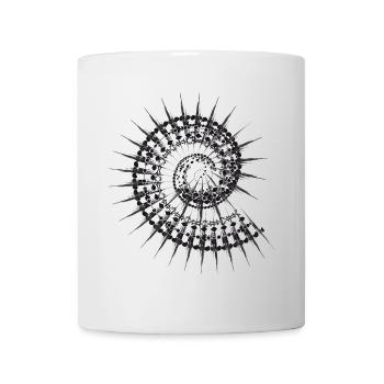 Shell shape snail in black and white - Mug - white - Front