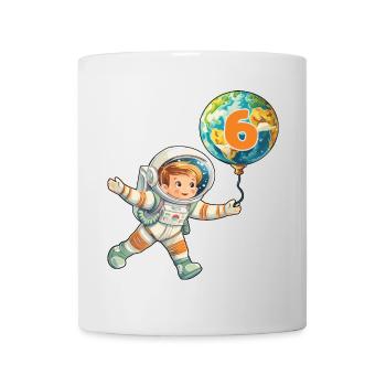 Astronaut 6 Birthday Space Children's Birthday - Mug - white - Front