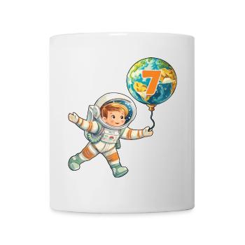 7 Birthday Astronaut Earth Space 7 Years - Mug - white - Front