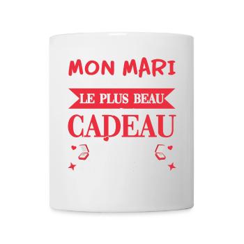 Mon mari est et sera toujours le plus beau cadeau - Mug blanc - blanc - Devant
