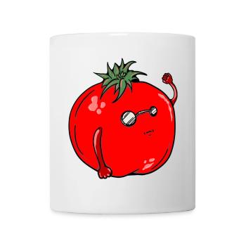Humorvoller Tomate mit Sonnenbrille - Tasse - Weiß - Vorne