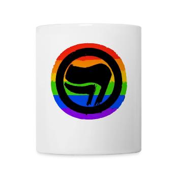 Antifascist Rainbow - Mug - white - Front
