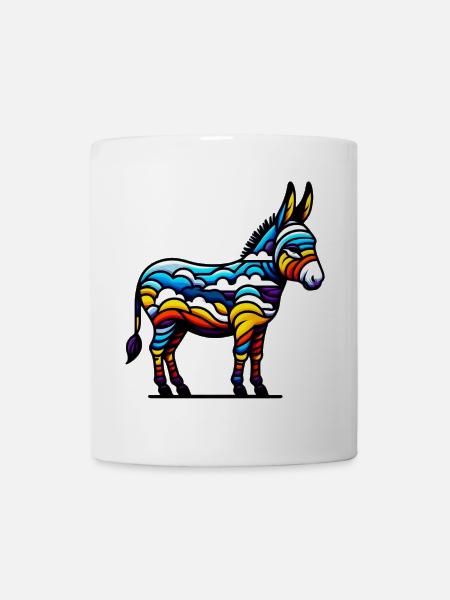 Âne, Tétine, Mule - Mug blanc - blanc
