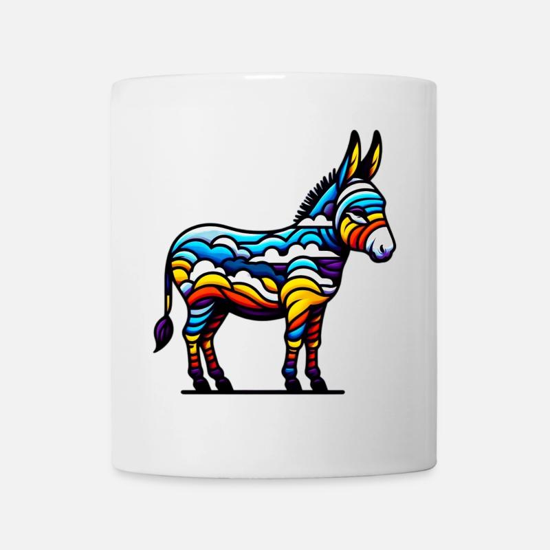 Âne, Tétine, Mule - Mug blanc - blanc